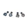 Aretes Fantasía Mori Color Lichi Azul para Mujer Pequeños de Alta Gama Tornillos Hebilla de Rosca Hélice del Oído Clavo de Oreja Aretes de Nicho