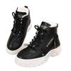 Martins Botas Femininas 2024 Novo Outono e Inverno Sapatos de Algodão Botas Curtas Esportivas Casuais com forro de lã Sapatos Femininos de Cano Alto Outono