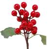 Fruta Vermelha Pequena Simulada Fruta da Fortuna Flor de Véspera de Ano Novo Decoração de Natal Decoração de Mesa para Casa Flor Artificial Fruta Vermelha Pequena