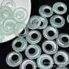 Blanco Transparente Hielo 20mm Hebilla de Paz Hebilla de Princesa Componentes para Pendientes Venta al por Mayor DIY Colgantes para Joyería de Jade Pasadores Accesorios de Jade