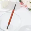 Caneta de Construção Dupla Face Cravejada de Diamantes, Pincel Chanfrado de Cabeça Plana para Cílios, Aparar Sobrancelhas, Pintura de Sobrancelhas, Caneta de Desenho Pintada Portátil, Ponto de Diamante