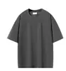 Camiseta de algodão puro de peso pesado com logotipo personalizado, camiseta cultural transfronteiriça de 280g com ombros caídos e mangas curtas, fio duplo 32, camiseta masculina tamanho americano