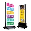 Caja de Luz de Pie Luminosa Billboard para Tienda de Teléfonos Móviles, Doble Cara Móvil de Pie Carga LED Película Suave UV Pantalla Exterior