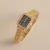 Relojes de Lujo para Mujer Moda Rectangular Dama Correa de Acero Reloj de Cuarzo Reloj Mujer Relogio Feminino Reloj para Niñas Regalo