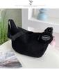Nova bolsa de ombro da moda feminina, bolsa japonesa de veludo cotelê para estudantes, bolsa transversal de grande capacidade