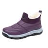 Zapatos de Invierno Nuevos para Mujer con Forro de Felpa, Botas de Nieve Gruesas Casuales Cómodas, Antideslizantes, Cálidas, Zapatos sin Cordones de Suela Suave para Mamás