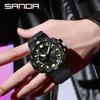 Reloj Sanda Transfronterizo Más Vendido en Shopee para Hombres y Adolescentes, Elegante Multiusos Luminoso Cronometraje Doble Pantalla Deportivo Electrónico