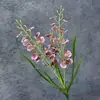 Planta em Vaso Orquídea Dançante Simulada de 3 Hastes Arranjo de Cena de Casamento Decoração de Casa Enfeites de Flores Artificiais Venda por Atacado