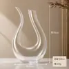 Decantador de arpa de cristal, dispensador rápido de vino, decantador creativo de cisne colorido, decantador en forma de U, vertedor de vino