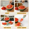 Herramienta de Acero Inoxidable Tres en Uno para Cortar Sandía, Divisor Multifuncional de Frutas, Extractor de Carne, Gadget de Cocina Transfronterizo