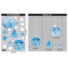 Decoración Navideña Hombre de Jengibre Bola Colgante Pegatina Estática Árbol de Navidad Pegatina de Copo de Nieve Reno Azul Trineo Campana Rejilla de Ventana