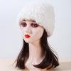 Sombrero femenino otoño e invierno felpa sombrero de pescador rosa raíz de loto de alta calidad que hace lucir el rostro pequeño femenino cálido protección para las orejas sombrero Lei Feng venta al por mayor de fábrica