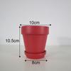 Vaso de cerâmica vermelha fosca, estilo nórdico, para pendurar em ambientes internos, orquídea, suculentas, rabanete verde, vaso de cerâmica com bandeja e furos