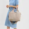 Bolsa de Ombro Axilar, Bolsa Tote de Grande Capacidade, Bolsa de Nylon Versátil Feminina, Nova Bolsa de Mão Plissada Multibolsos para o Dia a Dia