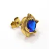 Estilo europeo y americano personalidad rock hot wheel circón acero de titanio aretes para hombre y mujer nicho alta gama temperamento aretes combinables