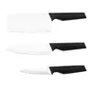 Juego de cuchillos de cocina para el hogar, que incluye cuchillo de chef, cuchillo para frutas y pelador, con mangos negros, directo del fabricante, y con opciones de personalización disponibles
