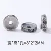 Plata de Xizang Triple Siete Plata Patrón del Muro Largo Patrón de Nube Cadena de Cuentas Espaciadoras Cuentas Espaciadoras con Patrón Hecho a Mano DIY Accesorios Pequeños Venta al por Mayor