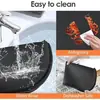 Alfombrilla de Silicona para Cafetera con Borde, Alfombrilla Multifuncional para Encimera de Cafetera, Adecuada para Accesorios de Bandeja, Silicona de Grado Alimenticio