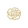 Broche de Camelia Hueca Estilo Chanel, Accesorio de Lujo de Alta Gama para Mujer, Pin Elegante, Broche de Clase Alta, Accesorio para Chaqueta de Traje