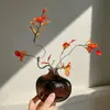 Adornos de Florero de Vidrio Estilo Medieval, Decoraciones para Arreglos Florales de Sala de Estar, Muebles Blandos para el Hogar Estilo Retro de Lujo Accesible de Alta Gama