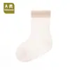 Calcetines de Algodón Peinado Finos y Transpirables de Verano para Bebés y Niños Pequeños para Niños y Niñas con Moño de Encaje Calcetines de Malla Sin Costuras Venta al por Mayor