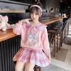 Conjunto de Saia JK Infantil para Meninas, Novo Conjunto de Saia Plissada de Manga Longa para Primavera e Outono para Alunos do Ensino Fundamental, Moda Casual de Outono