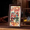 Árvore da Fortuna atrai-dinheiro, Deus da Riqueza de Cinco Vias, tigela do tesouro, amuleto de dinheiro, nota de dinheiro, adesivo de celular, cartão amuleto, produto cultural e artístico taoísta tradicional