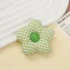 Flor de tejido de malla clásica DIY accesorios para el cabello tocado flor de cinco pétalos relleno de algodón tridimensional flor auxiliar broche decorativo hecho a mano