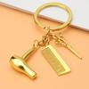 Llavero creativo mini secador de pelo personalizado] llavero de peine tijeras llavero cortapelos para hombre regalo