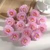 Flores Artificiales de Rosa de Té de 5cm Flores de Rosa Pequeñas Accesorios para Pasadores DIY Fabricación de Guirnaldas de Novia Flor al por Mayor