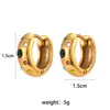 Europa y Estados Unidos estilo ins transfronterizo color moda pendientes collar joyería acero inoxidable chapado en oro simple para el día a día anillo Joker