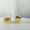 Copo Tecido Tendência Estilo Ins Doméstico Copo de Água Embossado Rattan Copo de Café Suco Copo para Bebida Fria Copo Criativo para Beber