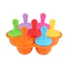 Utensilios de cocina de silicona molde de helado de silicona de 7 cavidades molde para suplementos alimenticios para bebés casero para el hogar molde para helados de paleta