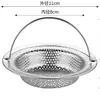 Filtro de fregadero de cocina de acero inoxidable, filtro de pelo para desagüe de bañera de baño, desagüe de suelo, venta al por mayor