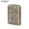 Encendedor Zorro Rueda de Pedernal Metálica Encendedor de Queroseno Modelo Popular Encendedor de Aleación de Cobre de Wenzhou con Exquisita Caja de Regalo