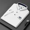 Camiseta Popular de Manga Corta Transfronteriza para Hombre Verano Nuevo Producto Hombres Jóvenes y de Mediana Edad Camisa Polo de Color Sólido Bordada Camiseta Casual Tendencia