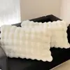 Par de Fronhas de Pelúcia de Pelo de Coelho para Inverno, Fronhas Espessadas de Veludo Leite, Enchimentos de Almofada de Fleece Coral, Peça Única