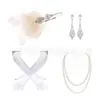 Estación de Agua para Despedida de Soltera, Baile de Máscaras Estilo Gatsby de los Años 20, Diadema con Plumas, Set de Guantes de Fiesta, Collar y Pulsera