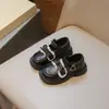 Nuevos Zapatos de Cuero para Niña Primavera/Otoño Estilo Coreano Niña Pequeña Moño Moda Zapatos de Princesa Suela Suave Color Sólido Zapatos Individuales