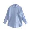 Ropa de verano para mujer estilo europeo y americano 2022 Nueva elegante camisa de lino de manga larga para ir al trabajo 8497