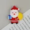 Llavero de Navidad Papá Noel Llavero de Resina Colgante Decoración de Árbol de Navidad de PVC Figura de Caja Sorpresa Mayoreo