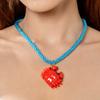 Collar Colgante de Metal Estrella de Mar de Cristal Oceánico Europeo y Americano Transfronterizo, Collar Exagerado Personalizado para Vacaciones en la Playa
