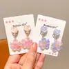 Aretes de Clip Lindos de Princesa Elsa para Niños Sin Perforación Aretes de Dibujos Animados para Niña Pequeña Aretes Colgantes para Bebé Aretes Anti-Dolor