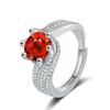 Anillo de Diamante Imitación Mosane Explosiones Transfronterizas Anillo de Mujer a Mozambique Joyería Anillo de Zirconia Anillo de Diamante Anillo de Boda Anillo de Pareja