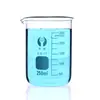 Fabricantes de vasos de precipitado de vidrio suministran escala 5ml -2000ml con vaso de precipitado graduado vaso de precipitado experimental de vidrio