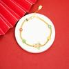 Pulsera Shajin de Vietnam Marea Nacional Paz y Alegría Goteo de Aceite Pulsera del Pequeño Dios de la Riqueza Femenina Retro Joyería de Larga Data Primera