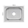 Acero Inoxidable 201 Formado por Estiramiento Fregadero Individual Cepillado de una Cubeta Adecuado para Cocina Uso Doméstico como Lavabo para Verduras