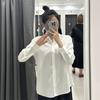 Camisa Elegante de Verano Individual Japonesa para Mujer Camisa de Manga Larga Ropa Exterior Ligera Camisa para Aire Acondicionado Fácil Cuidado Ropa de Trabajo Negocios 469417