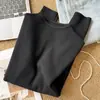 Suéter de punto suave y acogedor para mujer transfronterizo al por mayor con cuello alto pequeño, camiseta base de manga larga, cuello semi-alto, nueva prenda superior de moda para otoño e invierno