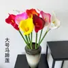 Amazon Lirio de Calas Flor Artificial Grande PU Lirio de Calas Flor Falsa para Boda y Decoración del Hogar Flor Artificial de Lirio de Calas